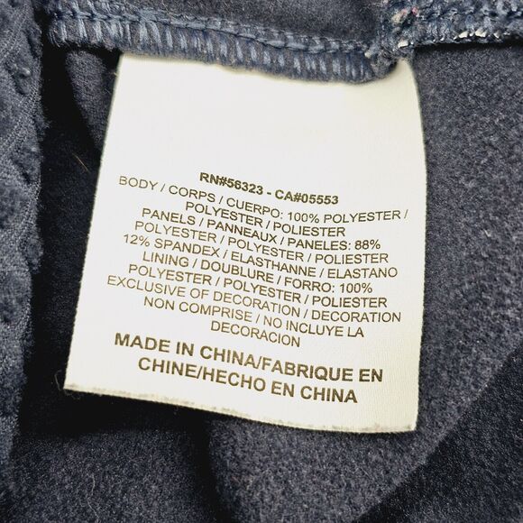 Nike‎ Jacket Women's Medium Blue Dri Fit Reflector Strips Full Zip Thumb Hole - Picture 7 of 9